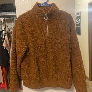 Brown Ambiance outwear teddy bear jacket (size medium)